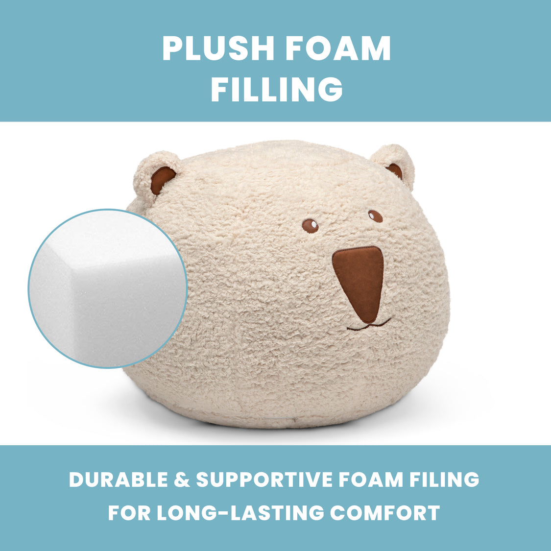 Cream Sherpa with Brown Leather (5047)