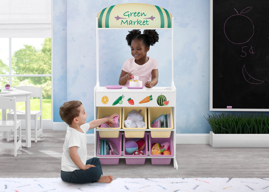 Assorted (999) 1-Reversible 4-in-1 Pretend Play Center with Chalkboard & Storage