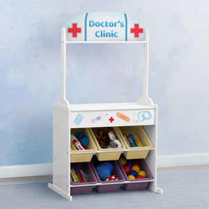 Assorted (999) 22-Reversible 4-in-1 Pretend Play Center with Chalkboard & Storage