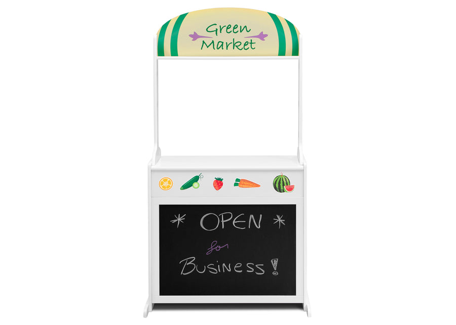 Assorted (999) 4-Reversible 4-in-1 Pretend Play Center with Chalkboard & Storage