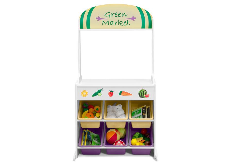 Assorted (999) 5-Reversible 4-in-1 Pretend Play Center with Chalkboard & Storage