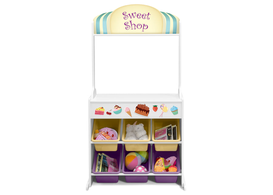 Assorted (999) 9-Reversible 4-in-1 Pretend Play Center with Chalkboard & Storage