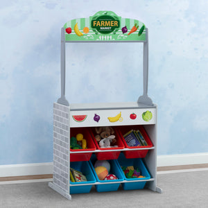 Assorted (999) 25-Reversible 4-in-1 Pretend Play Center with Chalkboard & Storage