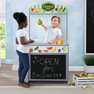 Assorted (999) 12-Reversible 4-in-1 Pretend Play Center with Chalkboard & Storage