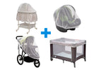 Delta Children White (100) 2-Pack of Universal Mosquito Nets Plus View a3a 2-2-Pack of Universal Mosquito Nets for Strollers, Joggers, Play Yards, Pack ‘n Plays, Infant Cars Seats, Infant Strollers & Bassinets