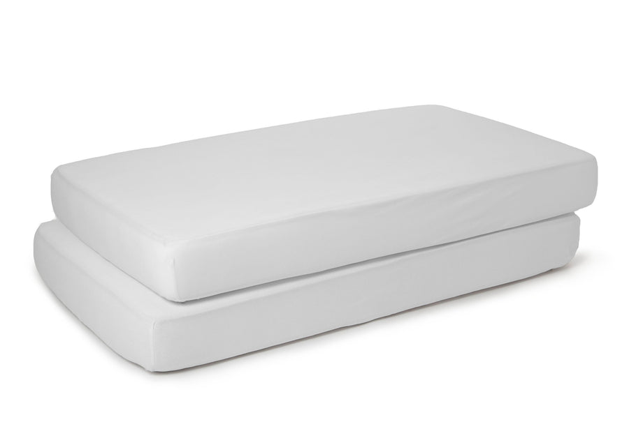 White (100) 3-Fitted Crib Sheets - 2 Pack, White