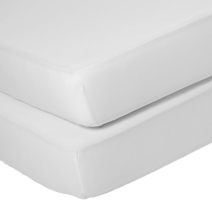 White (100) 6-Fitted Crib Sheets - 2 Pack, White