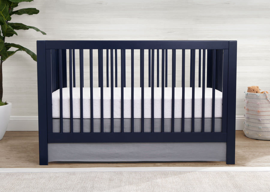 Linen Grey (070) 9-babyGap Linen Crib Skirt