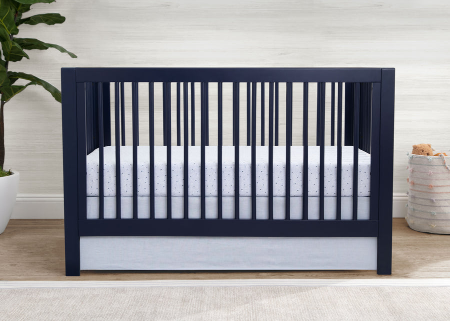 Baby Blue (470) 7-babyGap Linen Crib Skirt