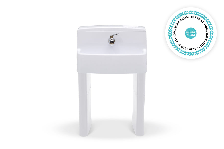 MySize 3-in-1 Convertible Sink, Step Stool and Bath Toy for Kids White and Turquoise (5052) 6-MySize 3-in-1 Convertible Sink, Step Stool and Bath Toy for Kids