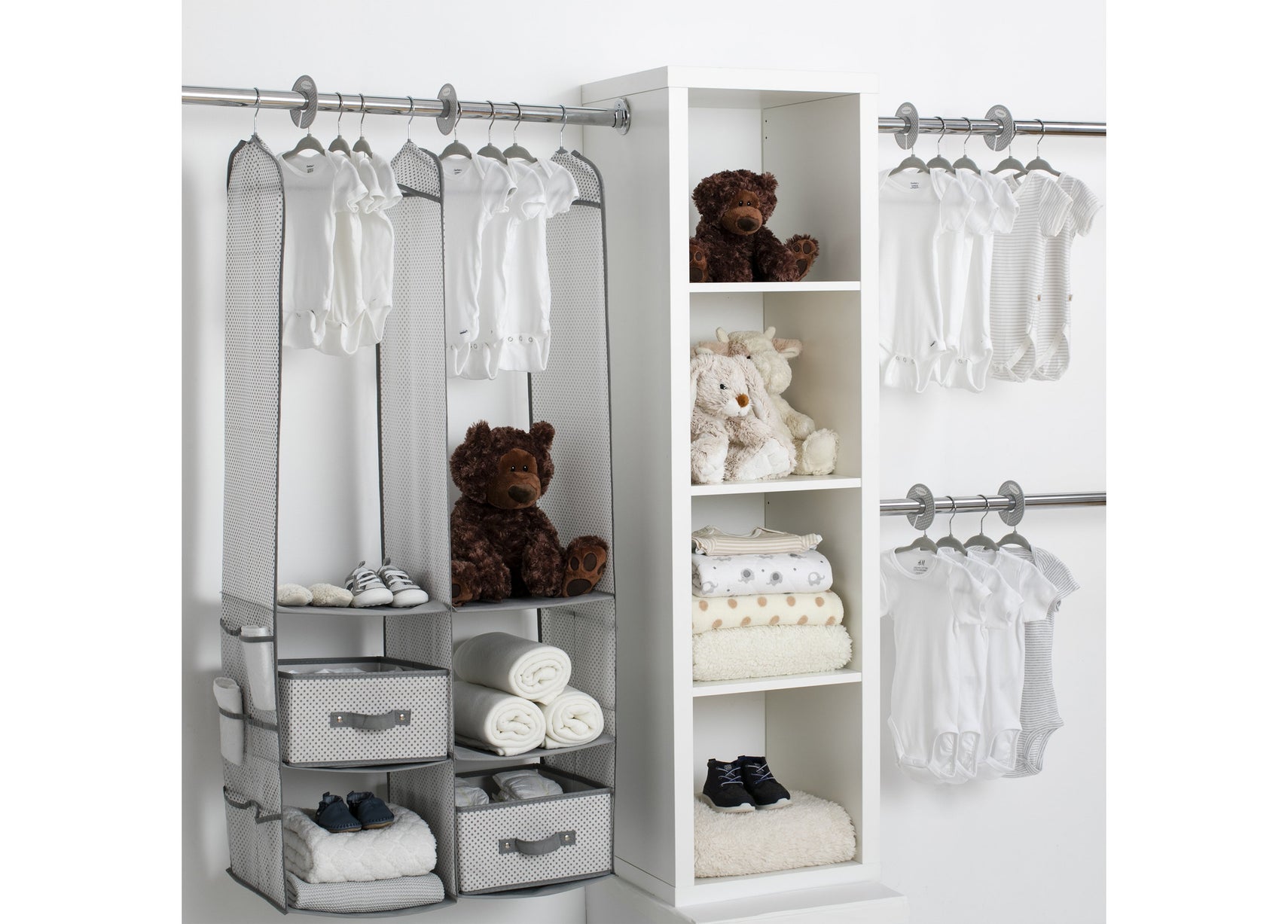 Delta Children Grey (063) 48-Piece Nursery Storage Set (SS2056), Room, b1b