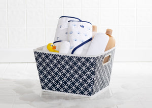 Infinity Navy (417) Deluxe Water-Resistant Rectangle Tapered Tote d1d 14-Deluxe Water-Resistant Rectangle Tapered Tote