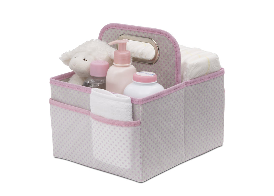 Delta Children Pink Polka Dots (693) Portable Nursery Caddy f2f 6-Portable Nursery Caddy