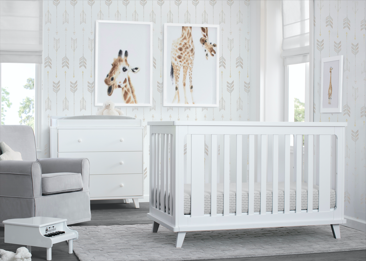 Ava 3 in 1 Crib White (100)