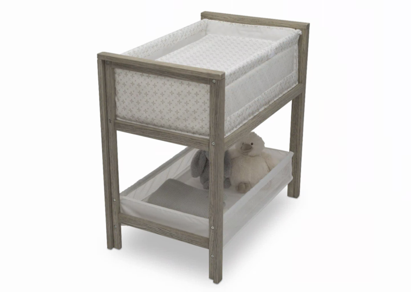Royal Charm (2098) 3-Farmhouse 2-in-1 Wood Bedside Bassinet Sleeper and Changer
