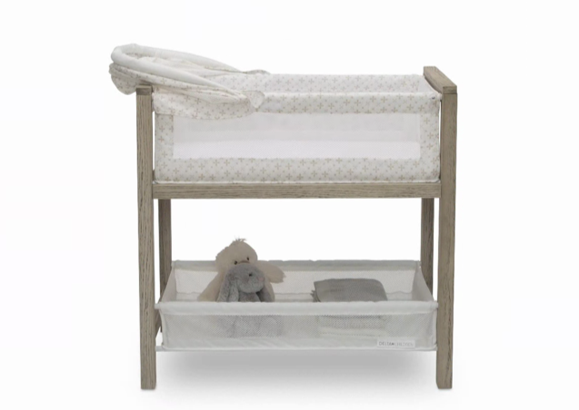 Farmhouse 2-in-1 Wood Bedside Bassinet Sleeper and changer Royal Charm (2098) 4-Farmhouse 2-in-1 Wood Bedside Bassinet Sleeper and Changer