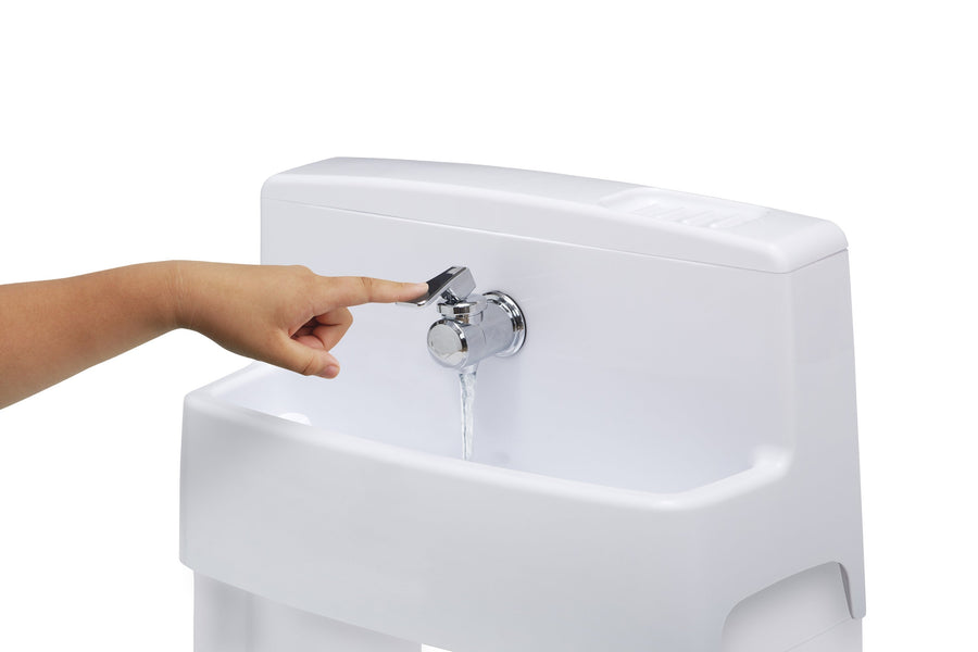 White and Turquoise (5052) 8-MySize 3-in-1 Convertible Sink, Step Stool and Bath Toy for Kids