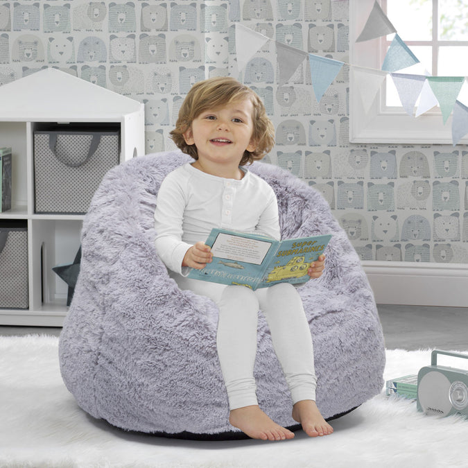 Grey Suede (5000) 1-Toddler Snuggle Chair