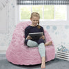 Pink (210C) 14-Cozee Fluffy Chair, Kid Size (For Kids Up To 10 Years Old)