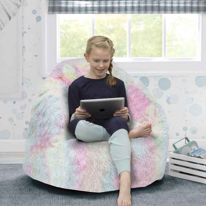 Tie-Dye (5055) 18-Cozee Fluffy Chair, Kid Size (For Kids Up To 10 Years Old)