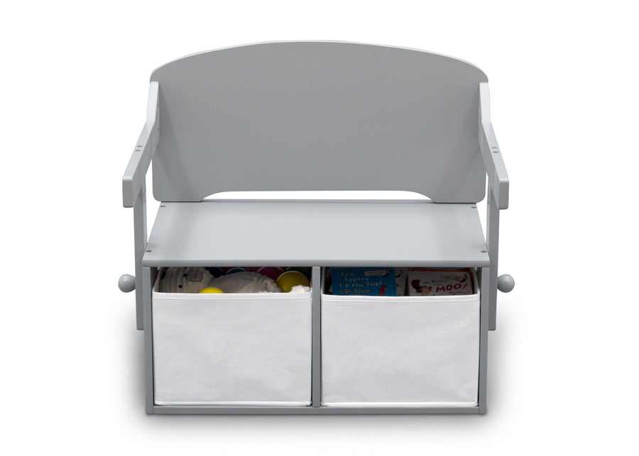 Delta Children Grey (026) MySize Activity Bench, Front Bench Silo View 5-MySize Activity Bench