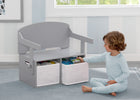 Delta Children Grey (026) MySize Activity Bench, Model View 2 2-MySize Activity Bench