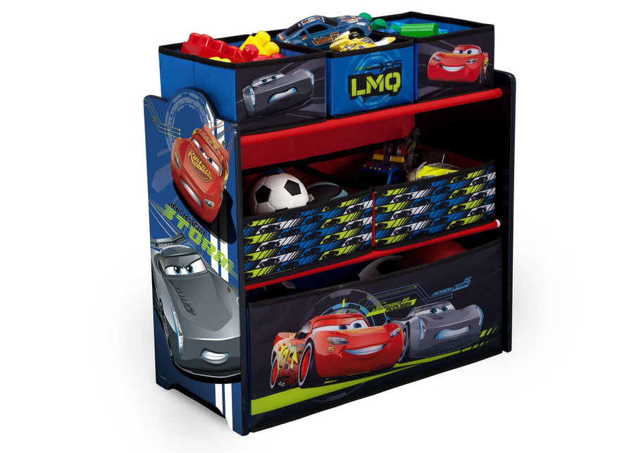 Disney Cars (1014) 3-Cars Multi-Bin Toy Organizer