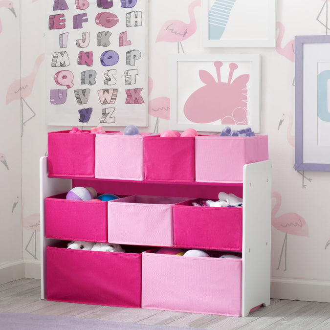 Bianca White (130) 20-Deluxe Multi-Bin Toy Organizer with Storage Bins