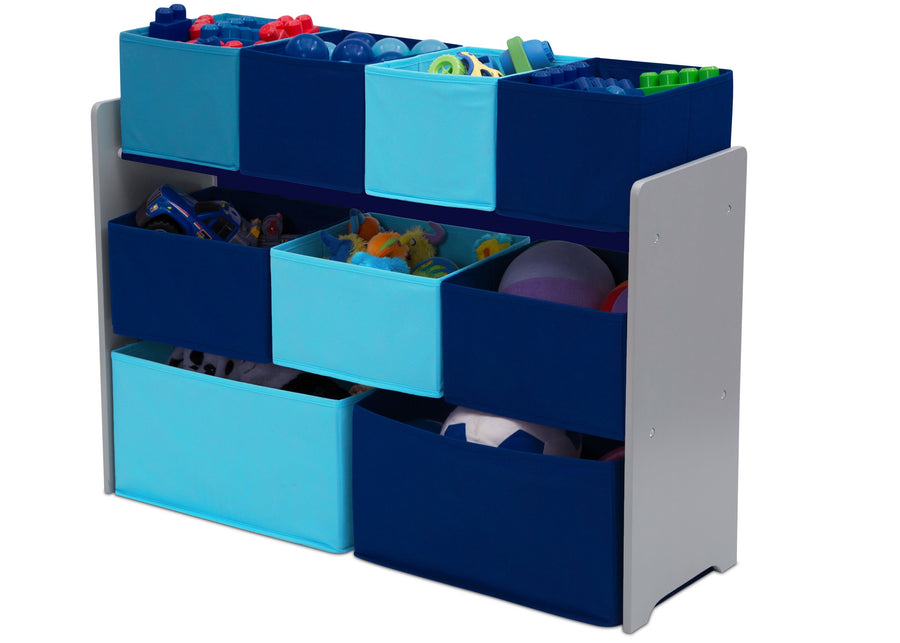 Grey (026) 15-Deluxe Multi-Bin Toy Organizer with Storage Bins