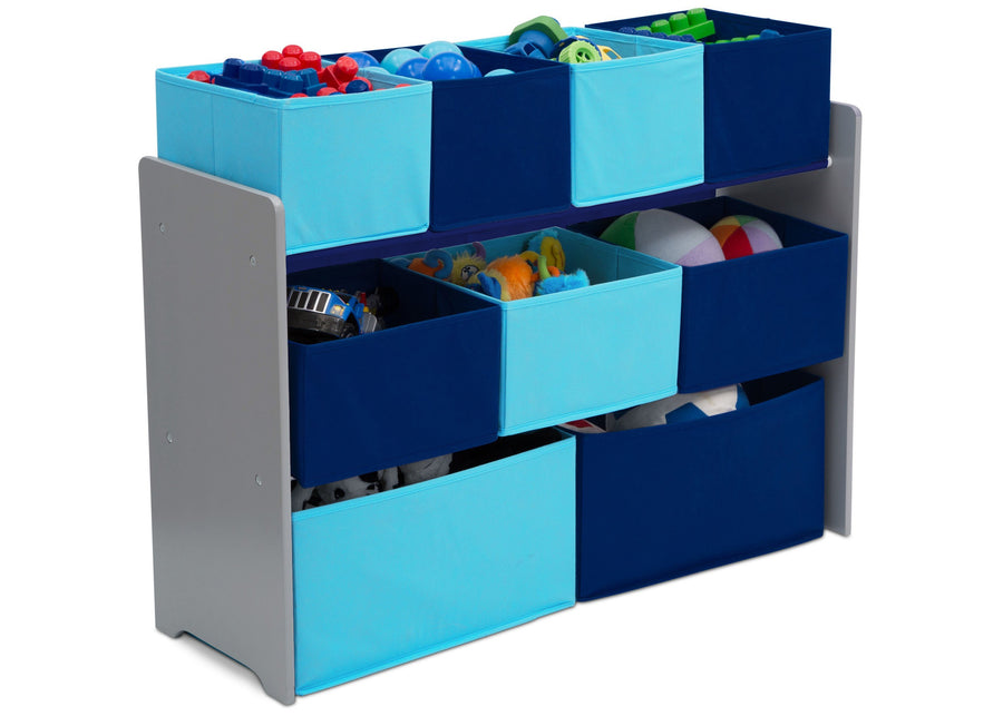 Grey (026) 18-Deluxe Multi-Bin Toy Organizer with Storage Bins