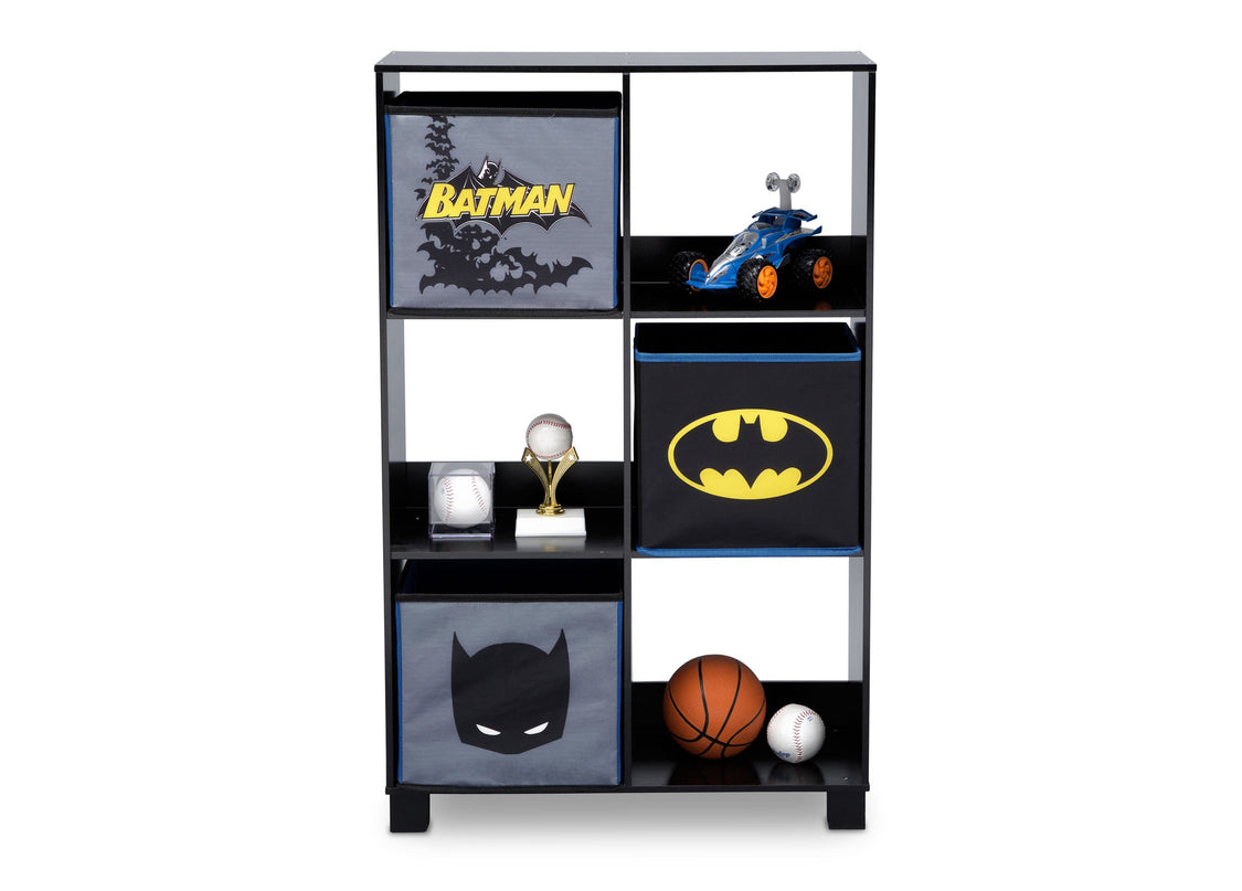 Delta Children Batman (1200) 6 Cubby Deluxe Storage Unit (TB83421BT), Front Silo, a3a