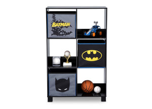 Delta Children Batman (1200) 6 Cubby Deluxe Storage Unit (TB83421BT), Front Silo, a3a 2-Batman Cubby