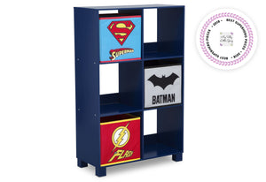 Delta Children Justice League (1215) 6 Cubby Deluxe Storage Unit (TB83424JL), Silo Side, a2a 0-Justice League Cubby