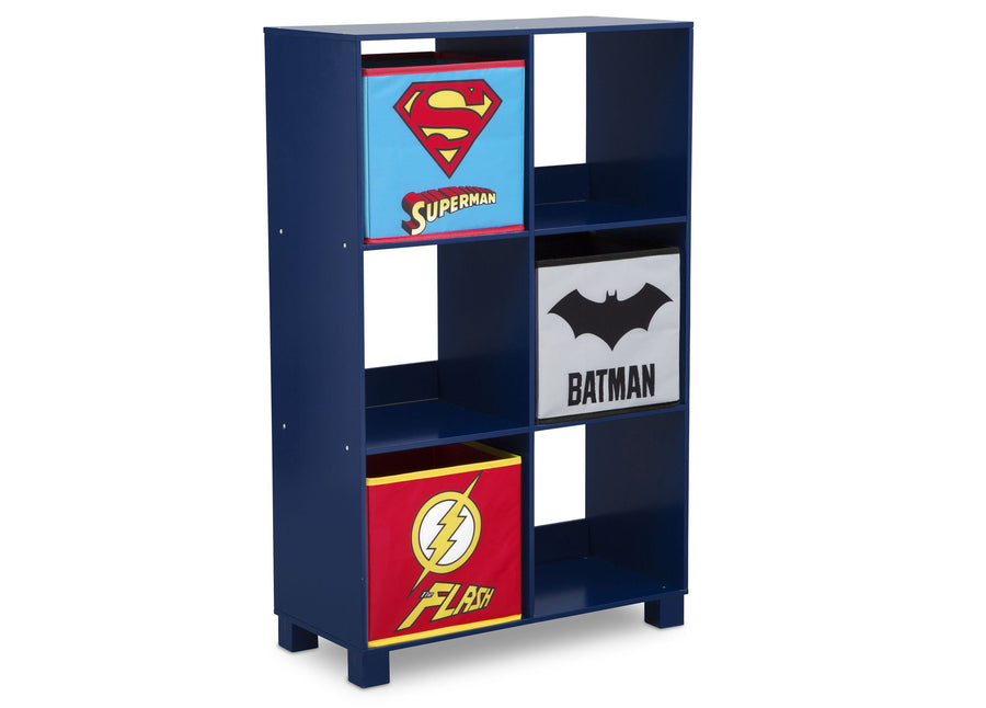 Delta Children Justice League 1215 6 Cubby Deluxe Storage Unit (TB83424JL), Silo Side, a2a 2-Justice League Cubby