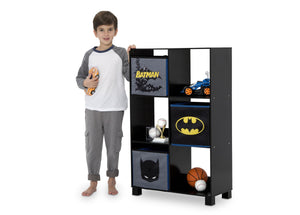 Delta Children Batman (1200) 6 Cubby Deluxe Storage Unit (TB83421BT), Silo with kid, a4a 3-Batman Cubby