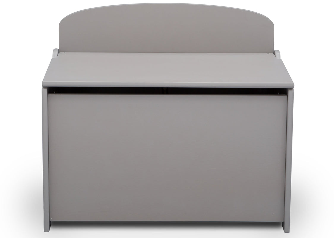 Delta Children Grey (026) MySize Deluxe Toy Box, Front, a3a