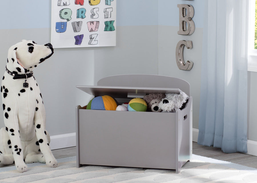 Delta Children Grey (026) MySize Deluxe Toy Box, Room, a0a 2-MySize Deluxe Toy Box