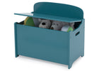 Delta Children Teal (7474C) MySize Deluxe Toy Box, Left Silo View with Lid Open 38-MySize Deluxe Toy Box