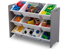 Delta Children Grey (026) MySize 9 Bin Plastic Toy Organizer 5-MySize 9 Bin Plastic Toy Organizer