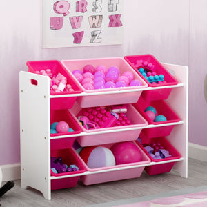 Bianca White (130) 30-MySize 9 Bin Plastic Toy Organizer