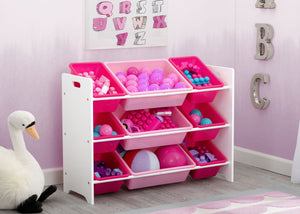 Bianca White (130) TB83461GN-130 2-MySize 9 Bin Plastic Toy Organizer