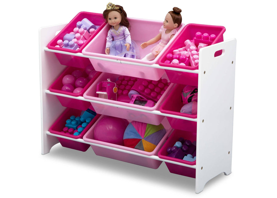 Bianca White (130) 11-MySize 9 Bin Plastic Toy Organizer