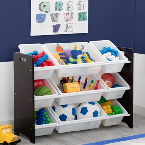 Delta Children Dark Chocolate (207) MySize 9 Bin Plastic Toy Organizer 37-MySize 9 Bin Plastic Toy Organizer