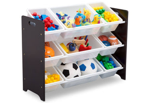 Delta Children Dark Chocolate (207) MySize 9 Bin Plastic Toy Organizer, Right Angle Detail, c2c 17-MySize 9 Bin Plastic Toy Organizer