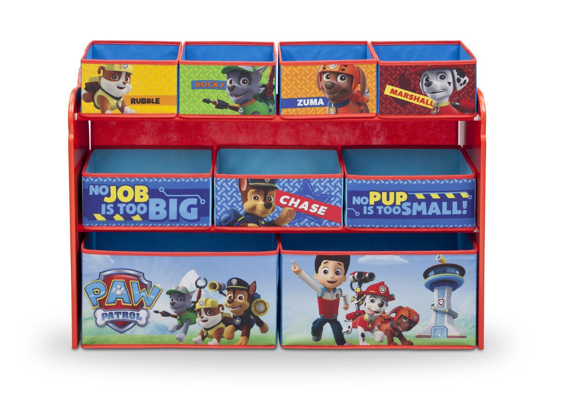Delta Children PAW Patrol Deluxe Multi Bin Toy Organizer, Front View 
