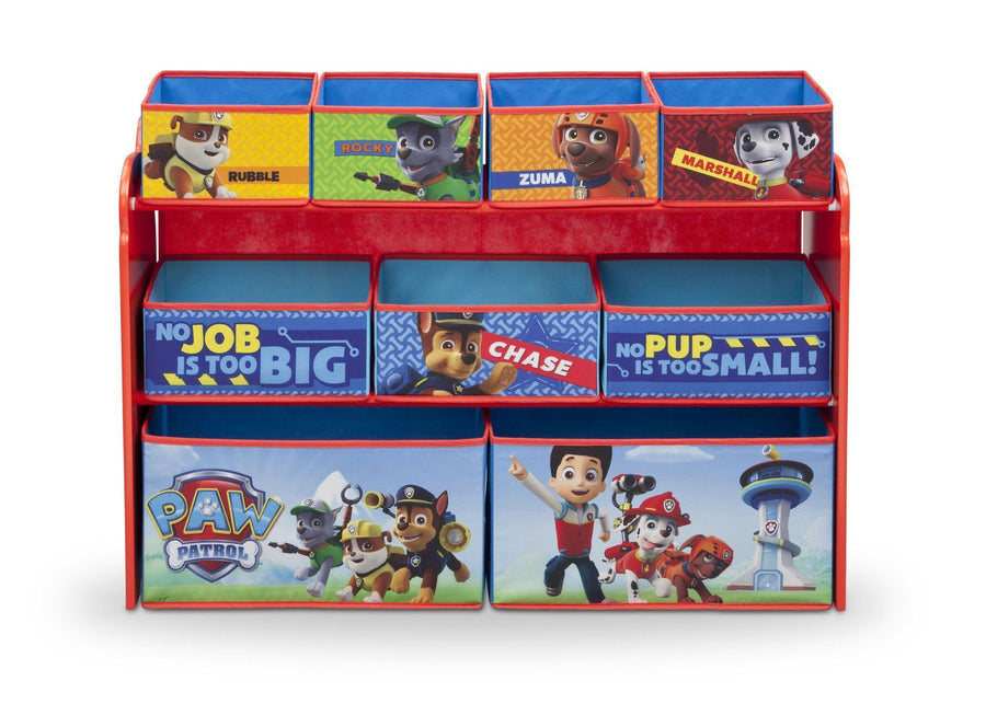 Delta Children PAW Patrol Deluxe Multi Bin Toy Organizer, Front View  2-PAW Patrol Deluxe Multi-Bin Toy Organizer