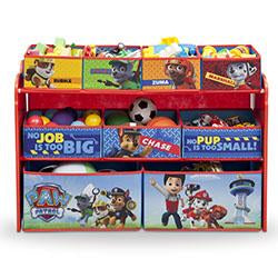 Delta Children PAW Patrol Deluxe Multi Bin Toy Organizer 8-PAW Patrol Deluxe Multi-Bin Toy Organizer