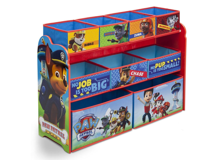 Delta Children PAW Patrol Deluxe Multi Bin Toy Organizer, Right View a2a 1-PAW Patrol Deluxe Multi-Bin Toy Organizer