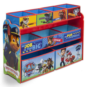 Delta Children PAW Patrol Deluxe Multi Bin Toy Organizer, Right View a2a 7-PAW Patrol Deluxe Multi-Bin Toy Organizer