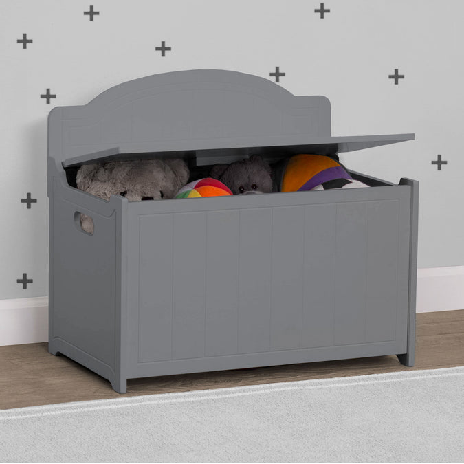 Charcoal (039) 12-Newport Wood Toy Box